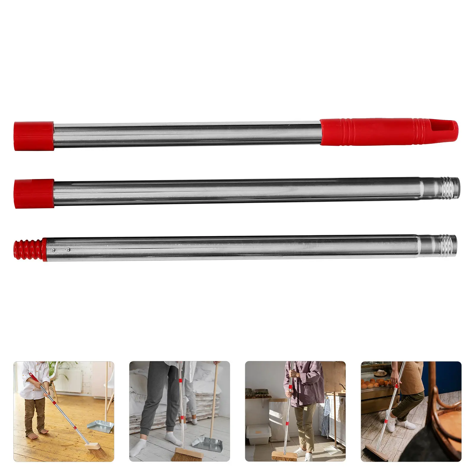 1Set Mop Handle Replacement Three Section Stainless Steel Rod Adjustable Length Mop Pole Compatible Floor Cleaning Accessory
1Set Mop Handle Replacement Three Section Stainless Steel Rod Adjustable Length Mop Pole Compatible Floor Cleaning Accessory