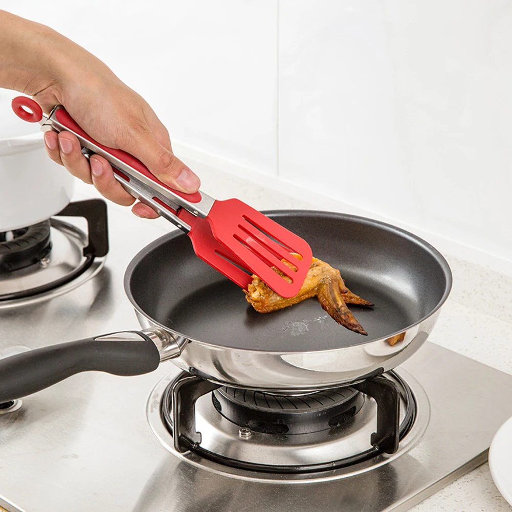 Salad Serving BBQ Tongs Non-Stick Kitchen Tongs Silicone Pizza Bread Steak Clip Stainless Steel Handle Utensil OK 1349
Salad Serving BBQ Tongs Non-Stick Kitchen Tongs Silicone Pizza Bread Steak Clip Stainless Steel Handle Utensil OK 1349