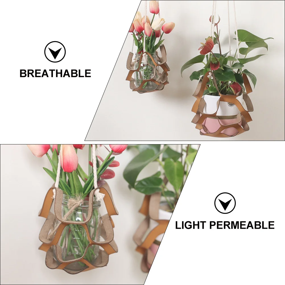 PU Planter Basket Potted Plant Hanger Durable Hanging Planter Holder Balcony Flowerpot Basket
PU Planter Basket Potted Plant Hanger Durable Hanging Planter Holder Balcony Flowerpot Basket