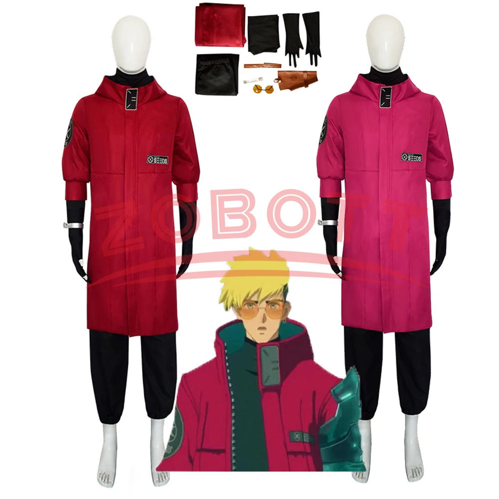 Костюм для косплея из аниме Trigun Vash с тычинками, костюм для взрослых мужчин и женщин, пальто, брюки, костюмы на Хэллоуин, карнавал, косплей, костюмы, аксессуары
Костюм для косплея из аниме Trigun Vash с тычинками, костюм для взрослых мужчин и женщин, пальто, брюки, костюмы на Хэллоуин, карнавал, косплей, костюмы, аксессуары