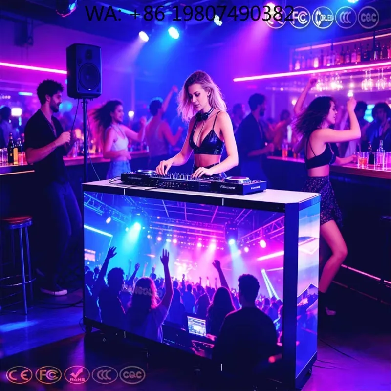 P1.5 P1.8 P2.5 Foldable LED Video Wall DJ Booth Portable High Definition Backdrop Screen for Club Bar Stage Event Background
P1.5 P1.8 P2.5 Foldable LED Video Wall DJ Booth Portable High Definition Backdrop Screen for Club Bar Stage Event Background