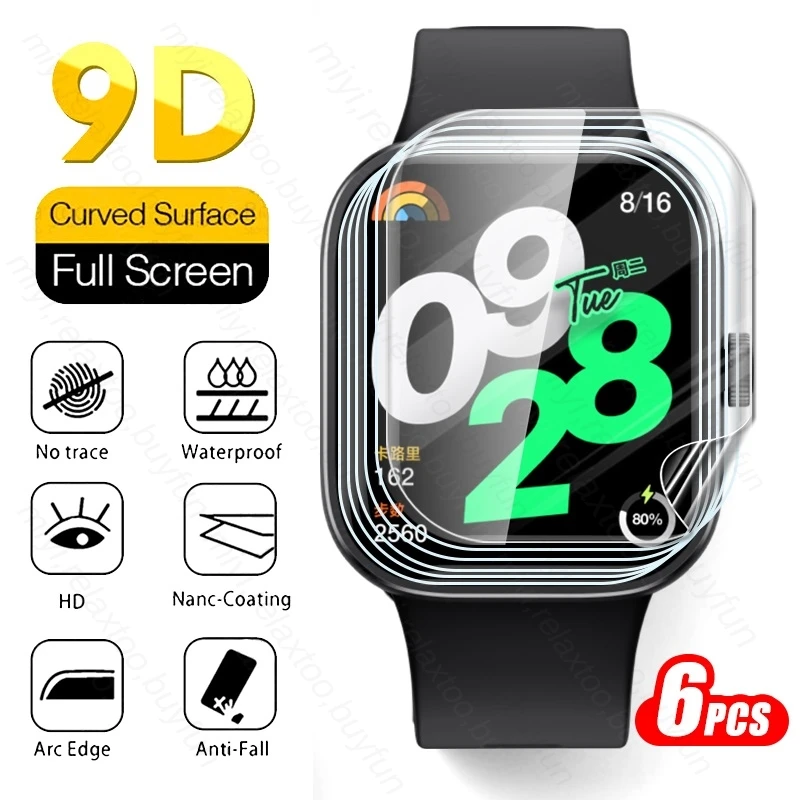 Для Xiaomi Redmi Watch 4 6 шт. 9D изогнутая мягкая Гидрогелевая пленка защита экрана не стекло Redmy Redme Readmi Radmi Watch4 Watch 4
Для Xiaomi Redmi Watch 4 6 шт. 9D изогнутая мягкая Гидрогелевая пленка защита экрана не стекло Redmy Redme Readmi Radmi Watch4 Watch 4