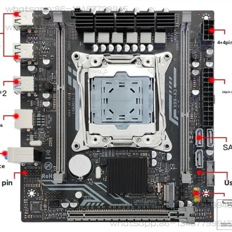 Основная плата компьютера X99ITXMATX E5V3V4D3D4, двойной четырехканальный чип
Основная плата компьютера X99ITXMATX E5V3V4D3D4, двойной четырехканальный чип