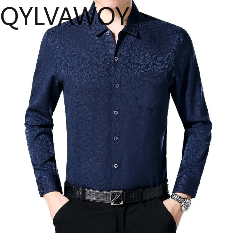 QYLVAWOY 90.8% Natural Mulberry Silk Men's Shirts Thin Shirts Spring Summer Menswear Clothing Casual Long Sleeves Tops Fashion
QYLVAWOY 90.8% Natural Mulberry Silk Men's Shirts Thin Shirts Spring Summer Menswear Clothing Casual Long Sleeves Tops Fashion