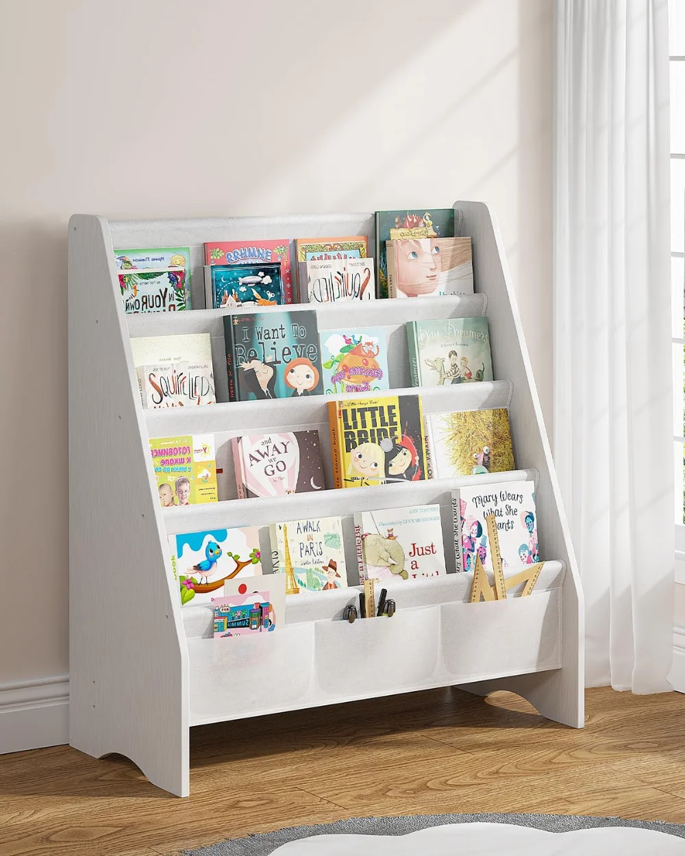 Sturdy Kids Bookshelf Book Shelf for Kids Room with Tear-Proof Oxford Sling,Eco-Safe Toddler Bookshelf,Childrens Shelf
Sturdy Kids Bookshelf Book Shelf for Kids Room with Tear-Proof Oxford Sling,Eco-Safe Toddler Bookshelf,Childrens Shelf