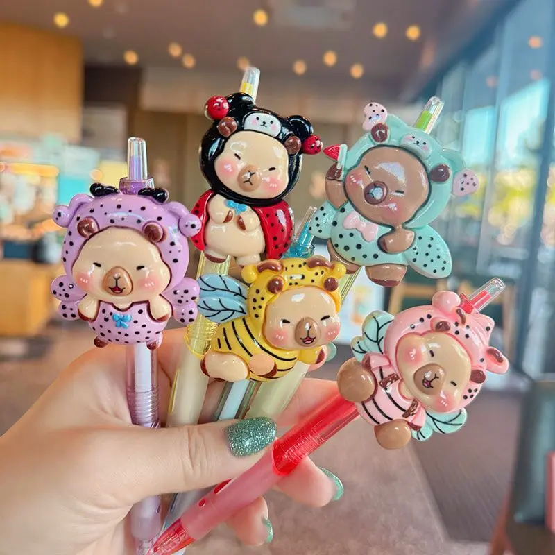Cabibara's high-quality student quick-drying pen with a smooth and comfortable grip using a ballpoint pen.
Cabibara's high-quality student quick-drying pen with a smooth and comfortable grip using a ballpoint pen.