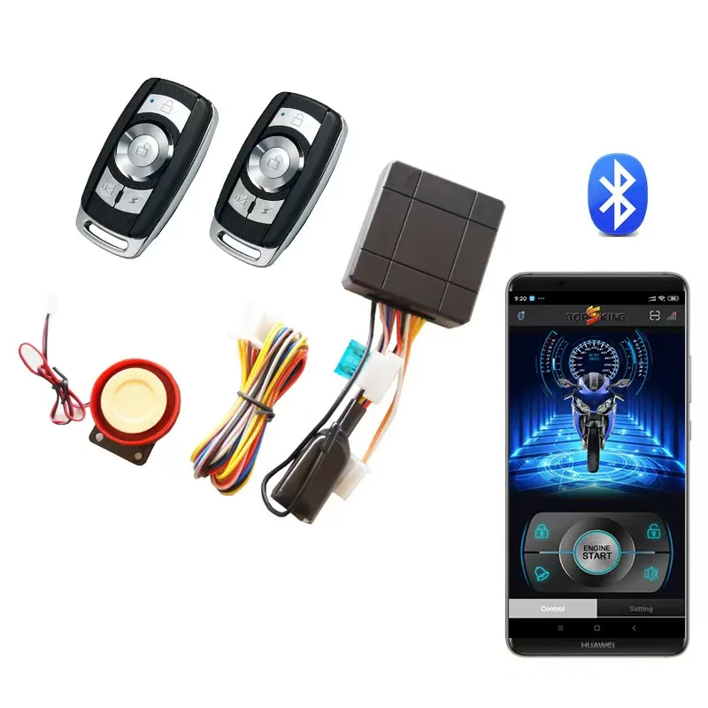 HOT 12V Universal Motorcycle Anti-theft Alarm System with Adjustable Vibration Bluetooth start up via Mobile Phone with 2 remote
HOT 12V Universal Motorcycle Anti-theft Alarm System with Adjustable Vibration Bluetooth start up via Mobile Phone with 2 remote