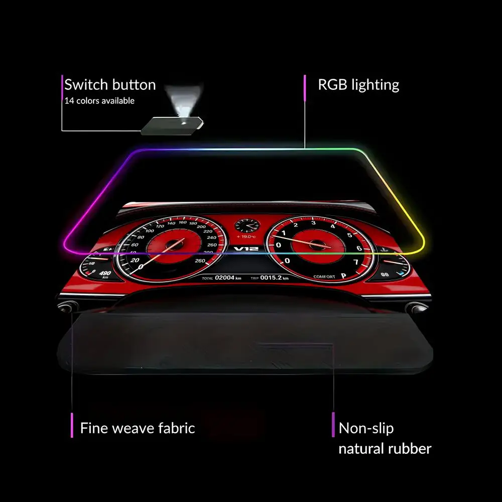 HYBXAX CRGB Car Dashboard Mouse Pad Large Computer Office Game Table Mats XXL Rubber Anti-slip Gaming Keyboard Long Desk Pads
HYBXAX CRGB Car Dashboard Mouse Pad Large Computer Office Game Table Mats XXL Rubber Anti-slip Gaming Keyboard Long Desk Pads