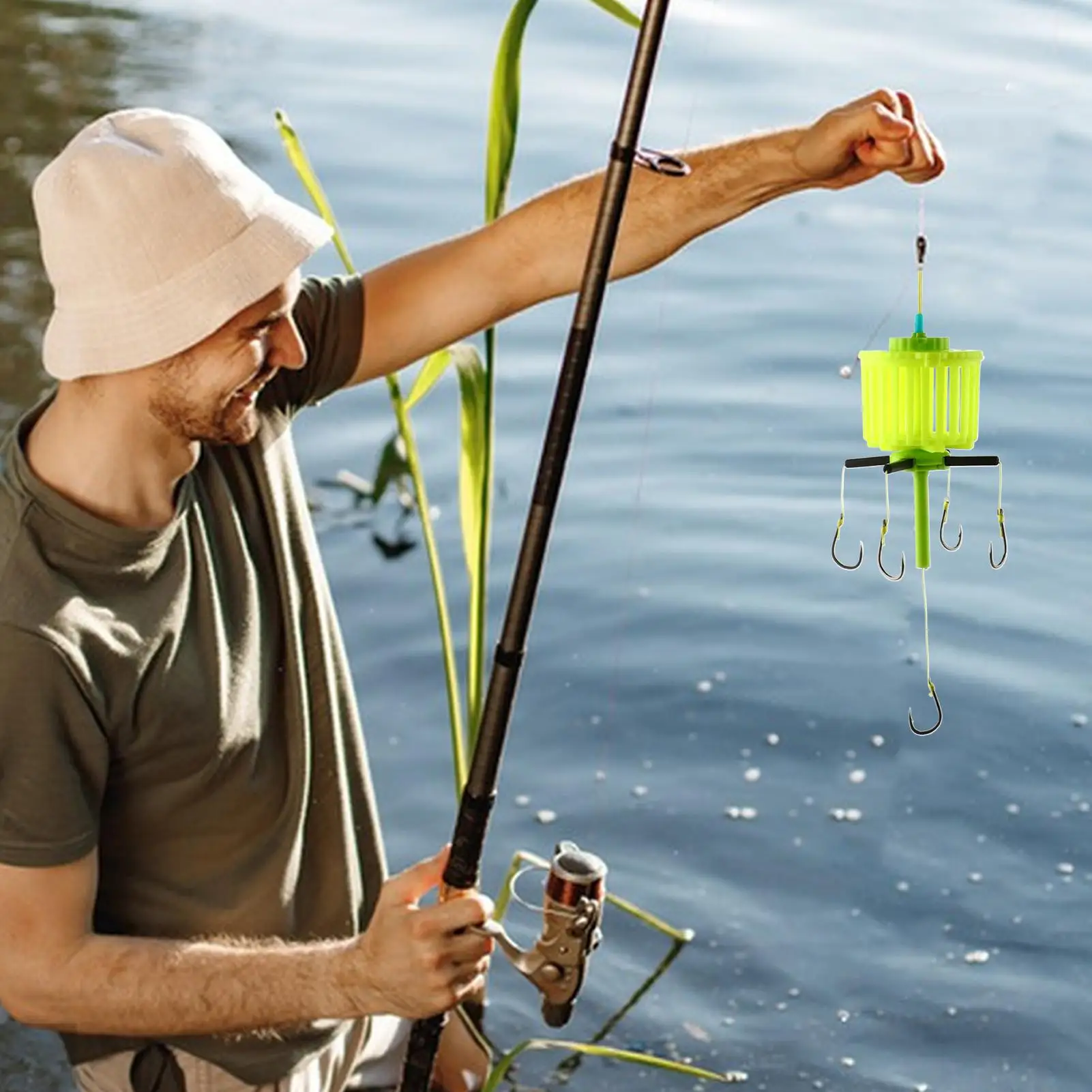 Рыболовные крючки с клеткой для наживки, рыболовная кормушка с крючками, приманка-ловушка, снасти, рыболовное оборудование для экспертов, него, мужчин, отец
Рыболовные крючки с клеткой для наживки, рыболовная кормушка с крючками, приманка-ловушка, снасти, рыболовное оборудование для экспертов, него, мужчин, отец