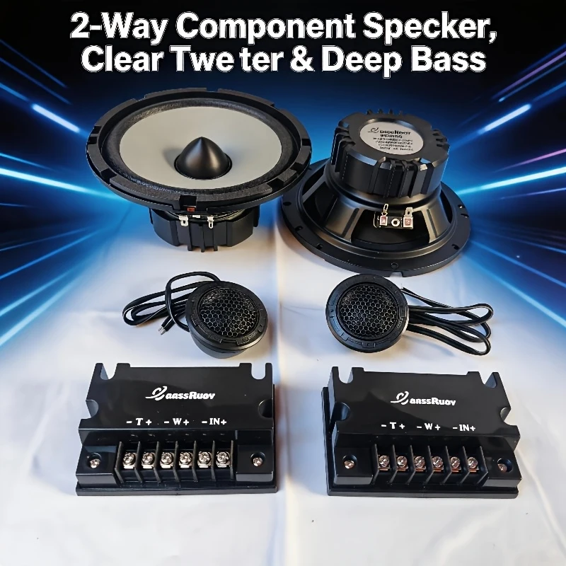 6.5 Inch Car Audio Component Speaker Set, 2 Way Full Range Car Stereo Speakers System for Vehicle Door
6.5 Inch Car Audio Component Speaker Set, 2 Way Full Range Car Stereo Speakers System for Vehicle Door