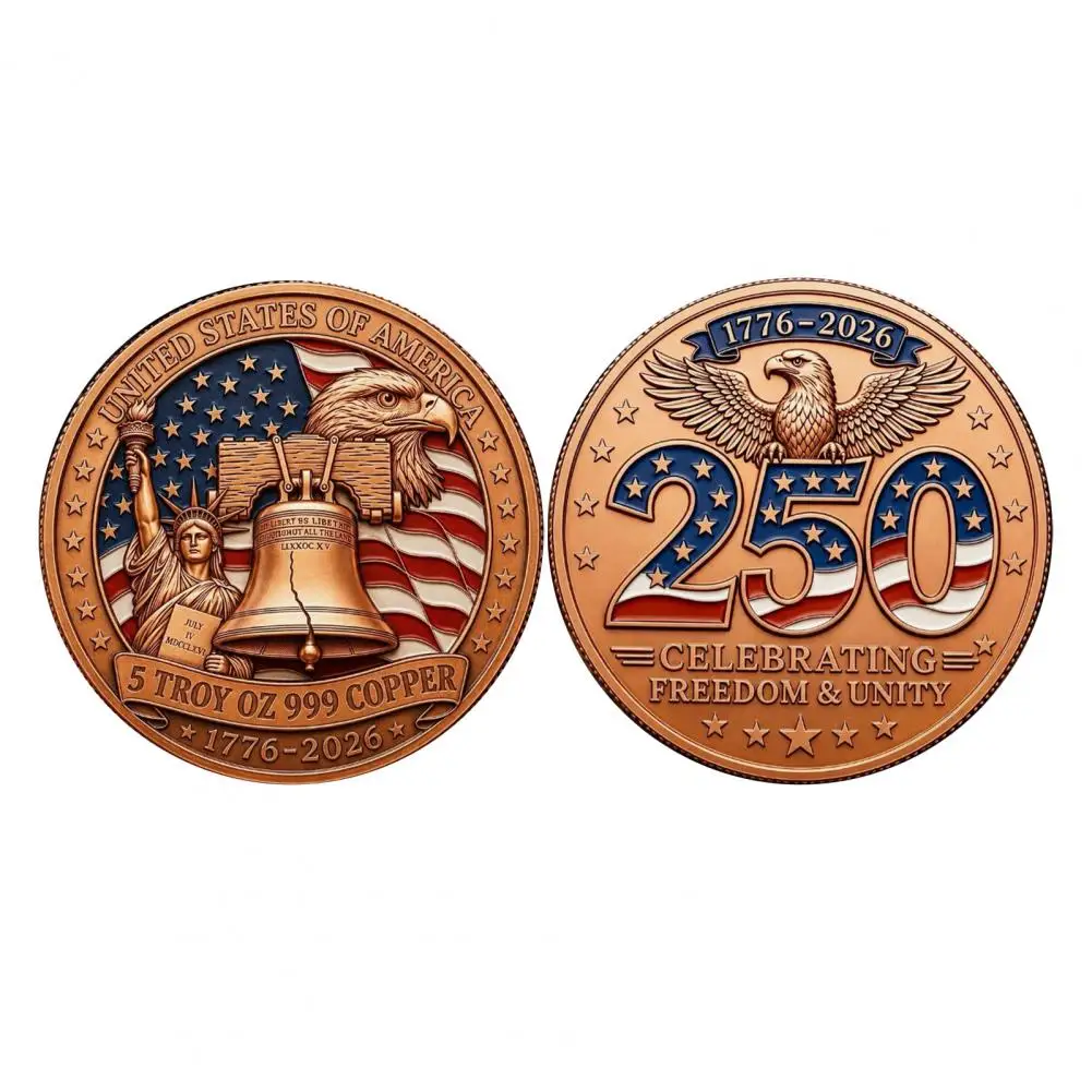 250th Anniversary Coin 250th Anniversary Usa Commemorative Coin 1776-2026 Double-sided Patriotic Keepsake High for Anniversary
250th Anniversary Coin 250th Anniversary Usa Commemorative Coin 1776-2026 Double-sided Patriotic Keepsake High for Anniversary