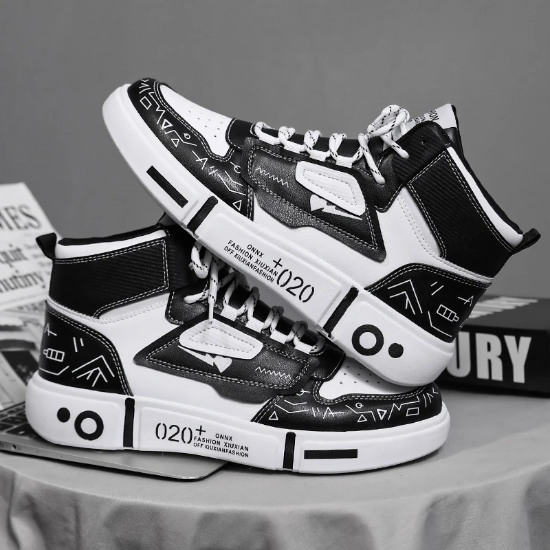 Men's Causal High Top Skate Shoes Breathable Lightweight Non-Slip Sneakers Comfort Fit Walking Shoes for Male
Men's Causal High Top Skate Shoes Breathable Lightweight Non-Slip Sneakers Comfort Fit Walking Shoes for Male