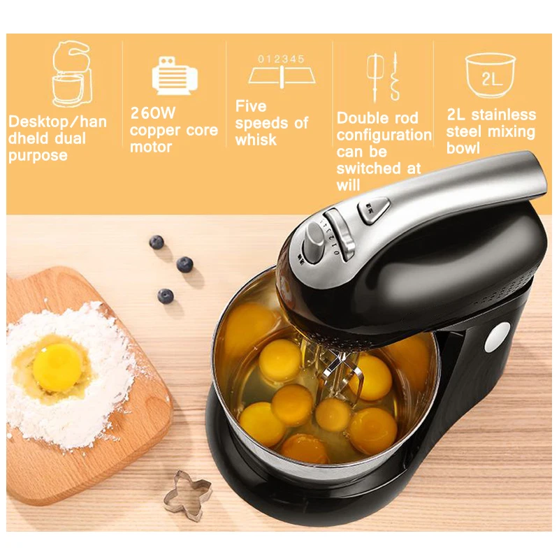 Electric Whisk Handheld Desktop Milk Whisk Household Baking Whisk with Bucket Creamer and Flour Maker Double Stick Mixing
Electric Whisk Handheld Desktop Milk Whisk Household Baking Whisk with Bucket Creamer and Flour Maker Double Stick Mixing