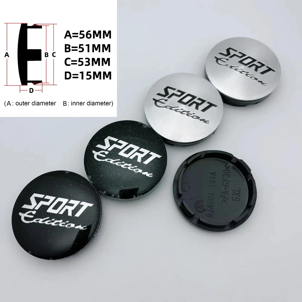 4pcs 56MM 51MM Car Wheel Center Caps With Sport Edition Logo Emblem Badge Wheel Hubcap Hub Center Cover Replace Car Accessories
4pcs 56MM 51MM Car Wheel Center Caps With Sport Edition Logo Emblem Badge Wheel Hubcap Hub Center Cover Replace Car Accessories