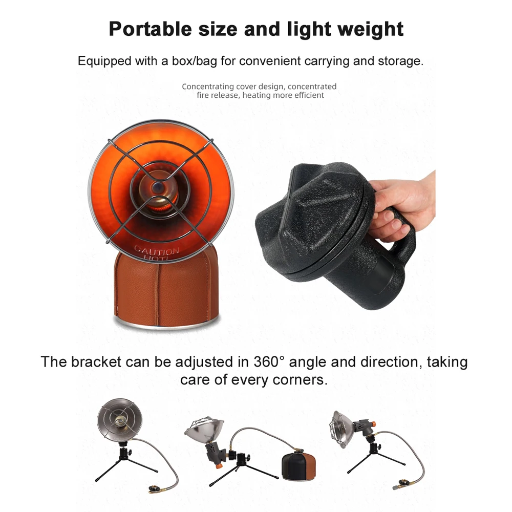Портативный газовый обогреватель Tomshoo, уличная палатка для кемпинга, нагревательная печь, штатив, зимний теплый держатель для пеших прогулок, альпинизма, ледяной рыбы
Портативный газовый обогреватель Tomshoo, уличная палатка для кемпинга, нагревательная печь, штатив, зимний теплый держатель для пеших прогулок, альпинизма, ледяной рыбы