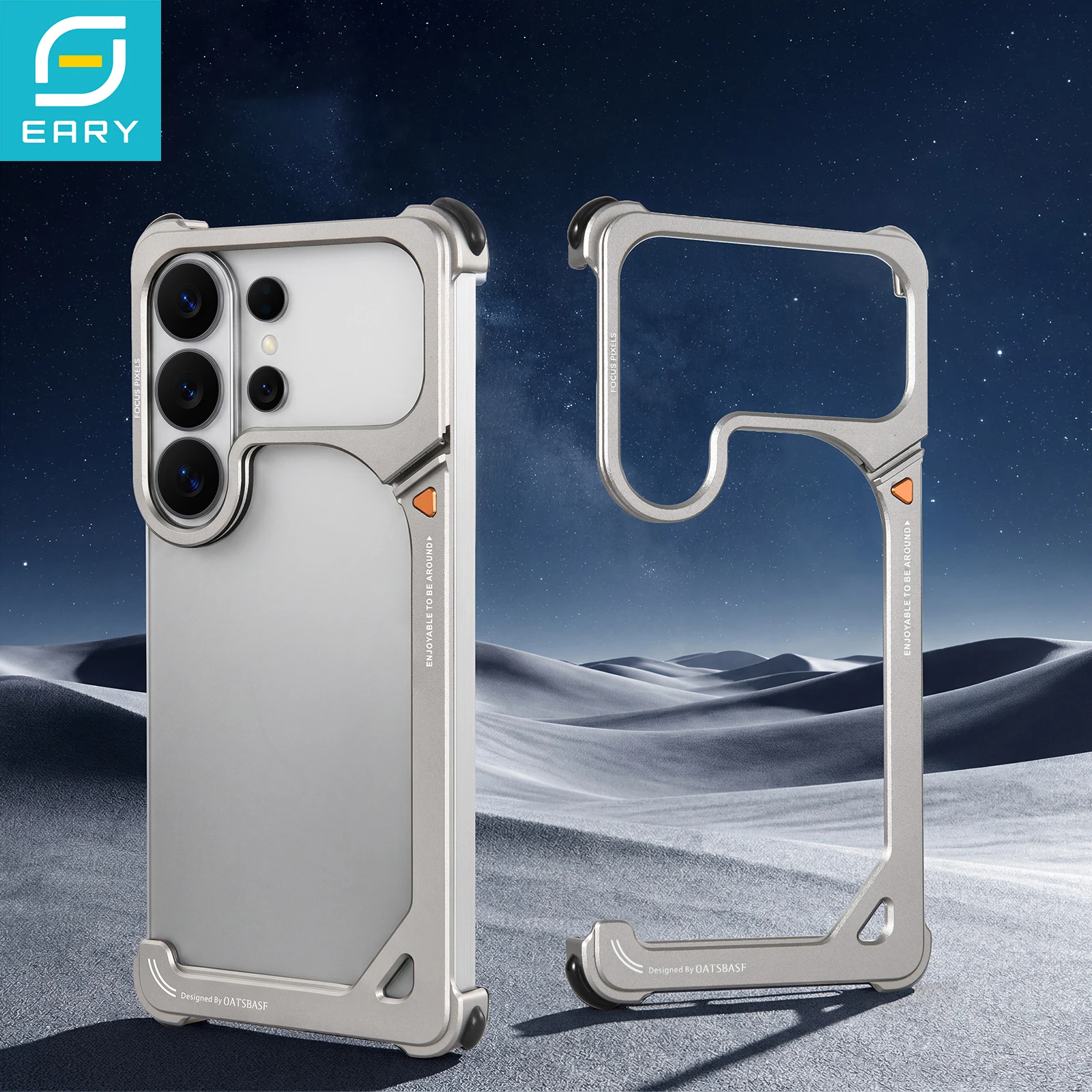 Eary 9-Shaped Metal Bumper Case for Samsung Galaxy S26 Ultra 90° Adjustable Stand Shockproof Aluminum Frameless Protection Cover
Eary 9-Shaped Metal Bumper Case for Samsung Galaxy S26 Ultra 90° Adjustable Stand Shockproof Aluminum Frameless Protection Cover