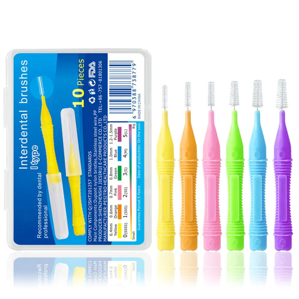 10pcs Interdental Brushes Soft Material Oral Care Tool Removes Food Debris Floss Brush Toothpick Clean Between Teeth Portable
10pcs Interdental Brushes Soft Material Oral Care Tool Removes Food Debris Floss Brush Toothpick Clean Between Teeth Portable