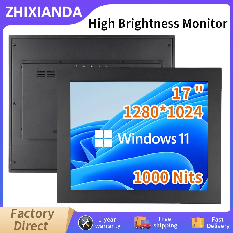 Panel Mount Monitor 17 Inch 1280*1024 Outdoor 1000 Nits Industrial Capacitive Touch Display With HDMI VGA DVI USB Interface
Panel Mount Monitor 17 Inch 1280*1024 Outdoor 1000 Nits Industrial Capacitive Touch Display With HDMI VGA DVI USB Interface