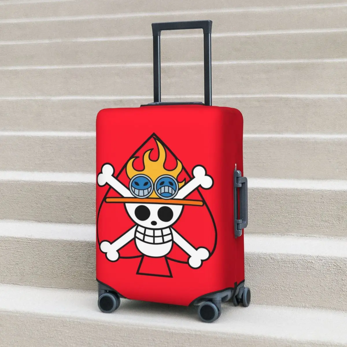 Ace Jolly Roger, One Piece Suitcase Cover Cruise Trip Holiday Practical Luggage Accesories Protection
Ace Jolly Roger, One Piece Suitcase Cover Cruise Trip Holiday Practical Luggage Accesories Protection