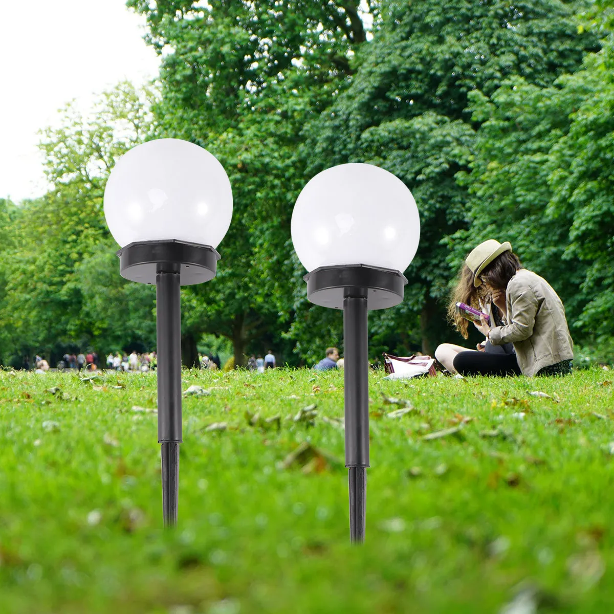 4Pcs Solar Powered Round Ball Lawn Lights Outdoor Garden Pathway Decor Ground Plug Waterproof Landscape Lighting for Yard Patio
4Pcs Solar Powered Round Ball Lawn Lights Outdoor Garden Pathway Decor Ground Plug Waterproof Landscape Lighting for Yard Patio