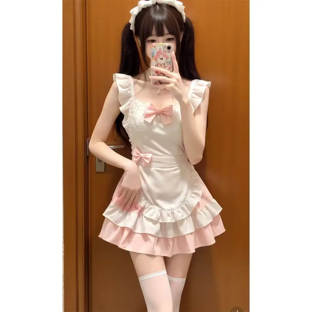 Japan Sweet And Cute Girl Cos Maid Dress Short Skirt Tutu Skirt Cake Skirt Bow Apron Suit For Women
Japan Sweet And Cute Girl Cos Maid Dress Short Skirt Tutu Skirt Cake Skirt Bow Apron Suit For Women