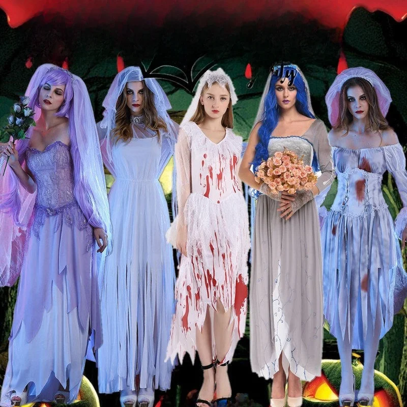 Halloween Horror Bride Zombie Bride Costume Bloody Adult Zombie Suit Women's Traditional Ethnic Stage Performance Clo...
Halloween Horror Bride Zombie Bride Costume Bloody Adult Zombie Suit Women's Traditional Ethnic Stage Performance Clo...