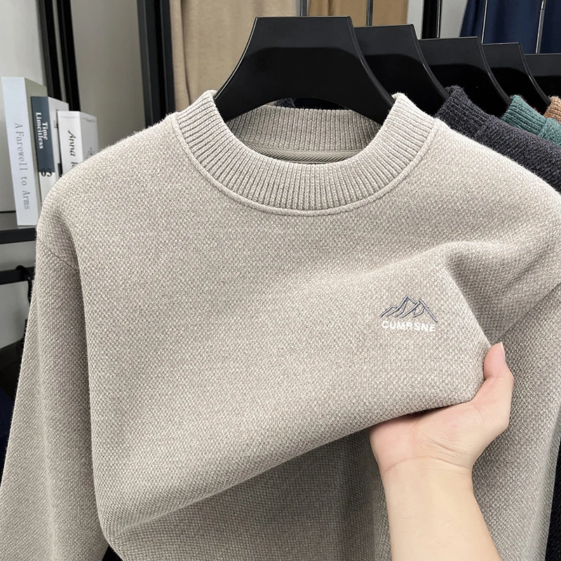 Premium fashion letter embroidery men's sweater thickened warm comfort luxurious brand knitted round neck autumn winter pullover
Premium fashion letter embroidery men's sweater thickened warm comfort luxurious brand knitted round neck autumn winter pullover