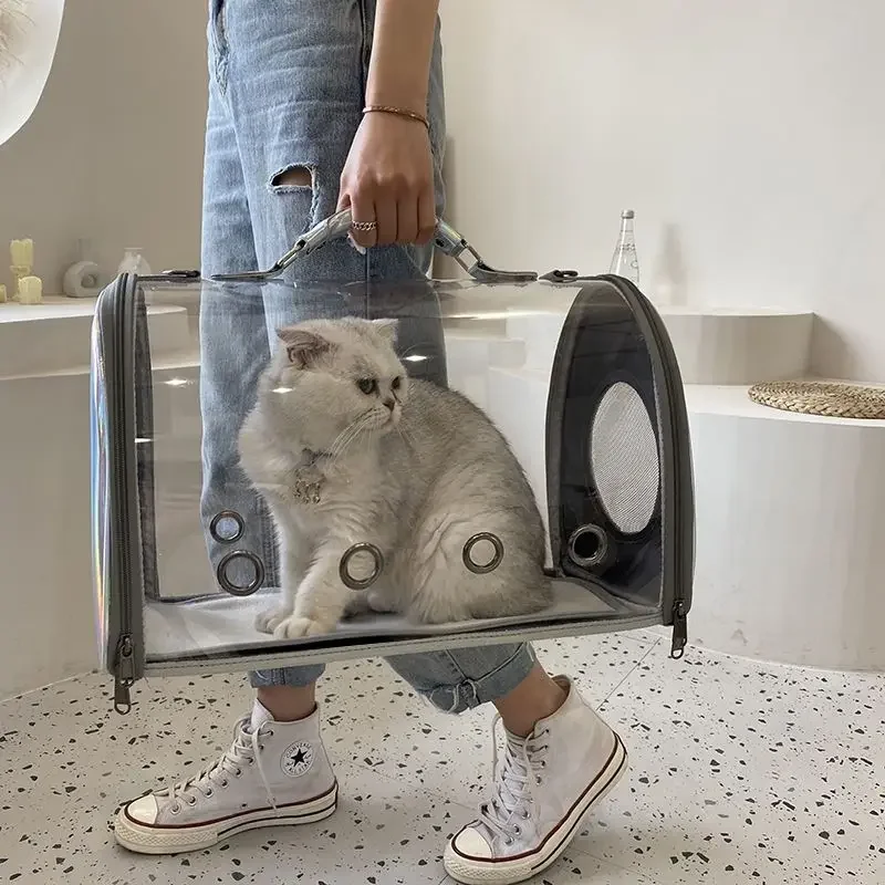 Transparent Outdoor Travel Cat Bag Portable Car Cat Breathable Carrying Space Capsule Pet Backpack Handheld Crossbody Cat Cage
Transparent Outdoor Travel Cat Bag Portable Car Cat Breathable Carrying Space Capsule Pet Backpack Handheld Crossbody Cat Cage
