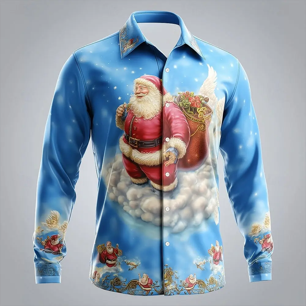 Рождественская мужская рубашка с Санта-Клаусом и снеговиком в виде рождественской елки, рубашка на пуговицах с длинным рукавом, забавные рождественские подарки, праздник, весна-осень
Рождественская мужская рубашка с Санта-Клаусом и снеговиком в виде рождественской елки, рубашка на пуговицах с длинным рукавом, забавные рождественские подарки, праздник, весна-осень