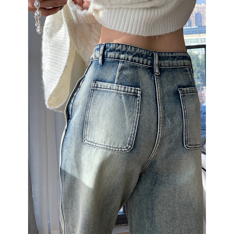 Retro American Light-Washed Straight Leg Jeans Women's Spring Autumn High Waist Extended Wide Leg Floor-Length Trendy INS
Retro American Light-Washed Straight Leg Jeans Women's Spring Autumn High Waist Extended Wide Leg Floor-Length Trendy INS