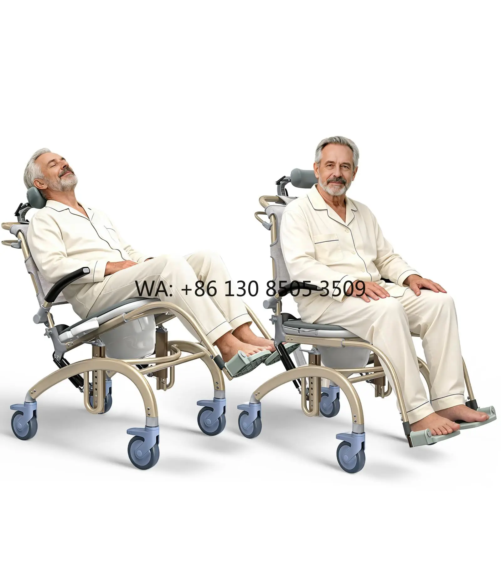 Multifunctional Shower Commode Chair With Wheels Adjustable Headrest Medical Toilet Wheelchair for Seniors Disabled Nursing Aid
Multifunctional Shower Commode Chair With Wheels Adjustable Headrest Medical Toilet Wheelchair for Seniors Disabled Nursing Aid
