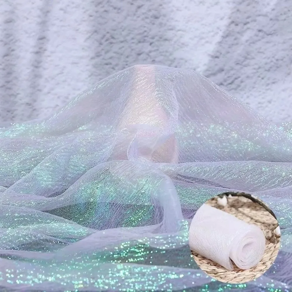 100x140cm Rainbow Laser Yarn Fabric Wrinkled High-Density Organza Fabric Illusion Color Texture Designer Iridescent Organza
100x140cm Rainbow Laser Yarn Fabric Wrinkled High-Density Organza Fabric Illusion Color Texture Designer Iridescent Organza