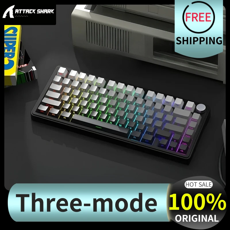 Attack Shark X85 RGB Three-mode Mechanical Keyboard Hot Swapping 75%Layout RGB Light Compliant Win&Mac
Attack Shark X85 RGB Three-mode Mechanical Keyboard Hot Swapping 75%Layout RGB Light Compliant Win&Mac