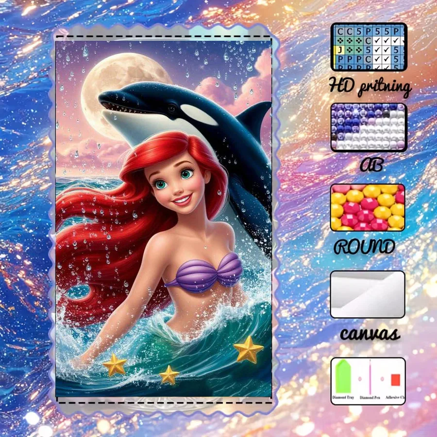 1 Piece - 5D-DIY Flocking Cloth - Diamond Painting Kit - Special Diamonds - Mermaid, Whale - Pattern Collage, Diamond Art
1 Piece - 5D-DIY Flocking Cloth - Diamond Painting Kit - Special Diamonds - Mermaid, Whale - Pattern Collage, Diamond Art