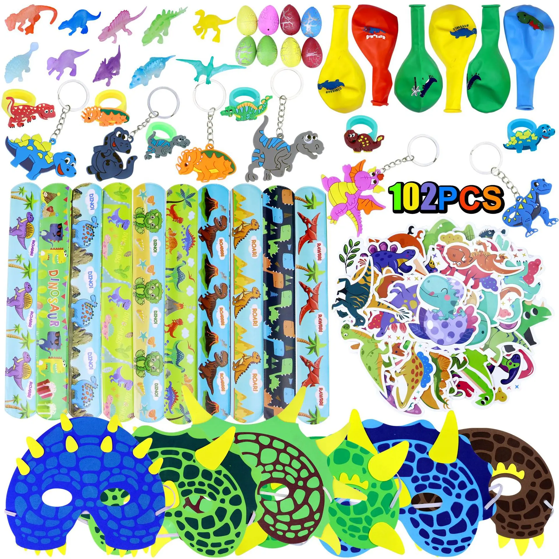 102Pcs/set Kids Dinosaur Party Toys Funny Dinosaur Egg Balloon Small Gift Birthday Party Favors for Guests Bulk Pinata Filler
102Pcs/set Kids Dinosaur Party Toys Funny Dinosaur Egg Balloon Small Gift Birthday Party Favors for Guests Bulk Pinata Filler