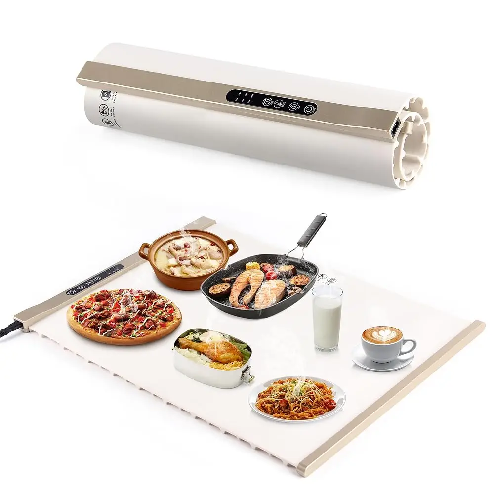 Electric Warming Tray With Adjustable Temperature, Portable Food Warmer For Parties, Fast Heating & Child-Lock, Silicone Food
Electric Warming Tray With Adjustable Temperature, Portable Food Warmer For Parties, Fast Heating & Child-Lock, Silicone Food