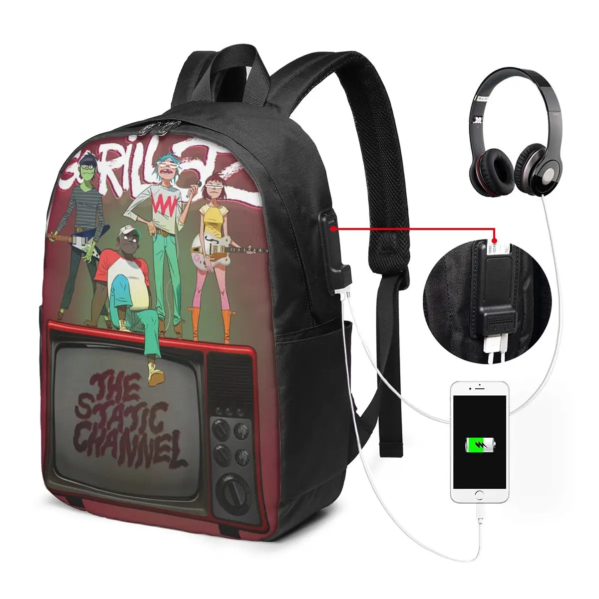 Gorillaz Music Band Gothic Backpack Travel Notebook Bag Computer College Student School Bag Laptop Shoulder Bags for Men Women
Gorillaz Music Band Gothic Backpack Travel Notebook Bag Computer College Student School Bag Laptop Shoulder Bags for Men Women