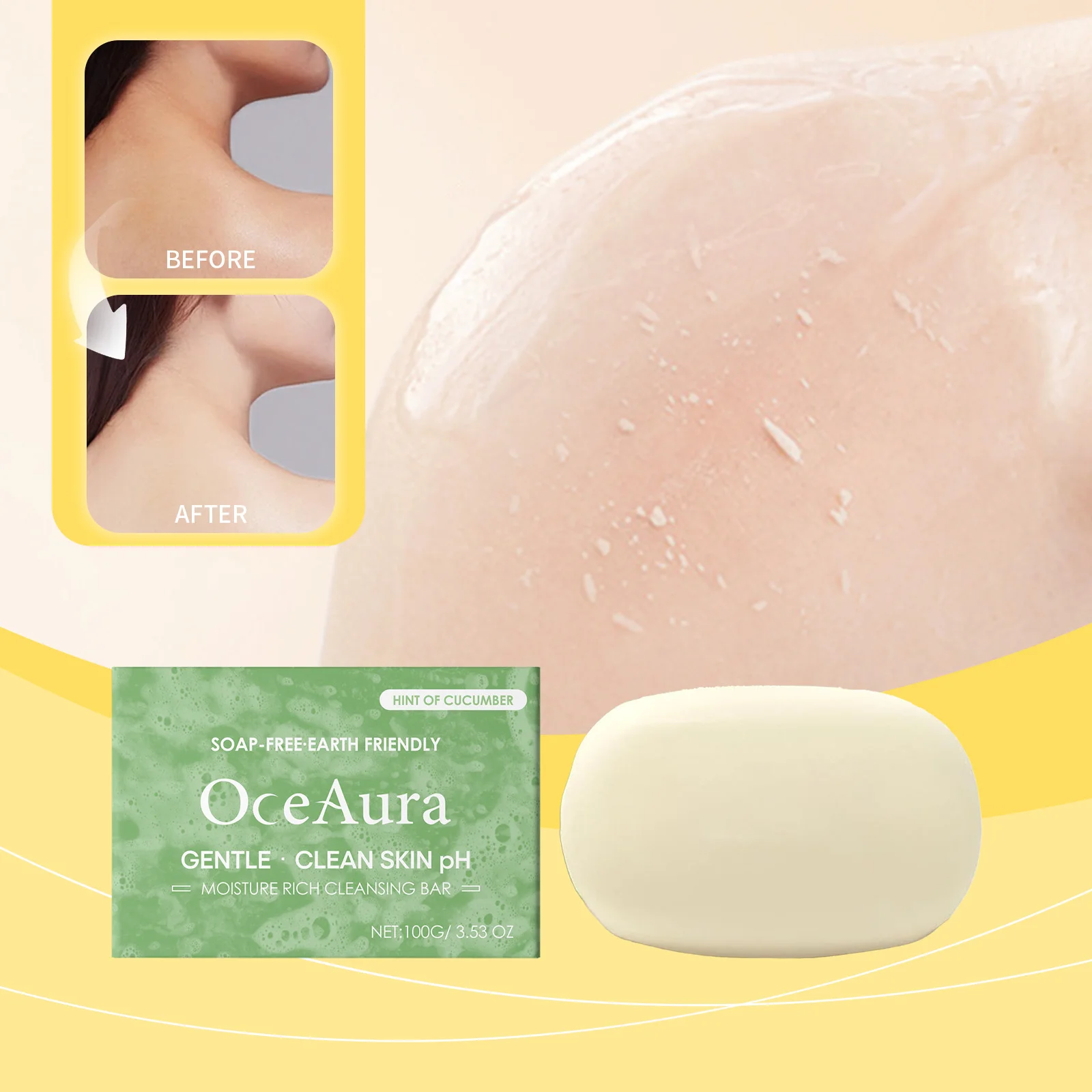 Натуральное мыло с экстрактом огурца для мягкого очищения, с освежающим фруктовым ароматом, ручной работы, с эфирными маслами, для тела и лица.
Натуральное мыло с экстрактом огурца для мягкого очищения, с освежающим фруктовым ароматом, ручной работы, с эфирными маслами, для тела и лица.