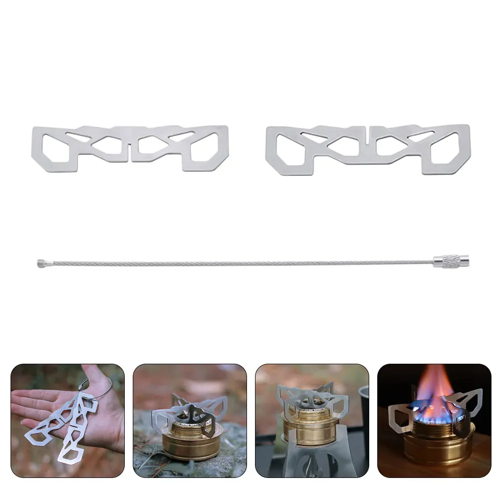 Outdoor Stove Stand Camping Wood Titanium Fire Pit Barbecue Flat Burner Portable Accessories Fold 
Outdoor Stove Stand Camping Wood Titanium Fire Pit Barbecue Flat Burner Portable Accessories Fold