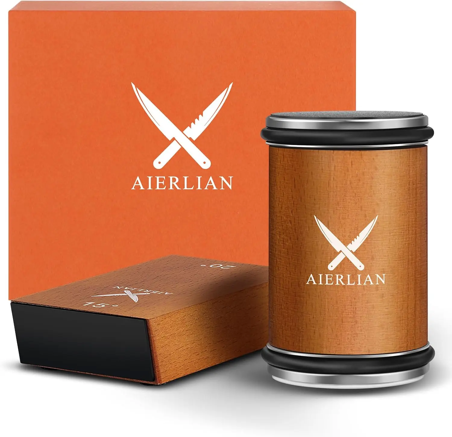 Rolling Knife Sharpener Kit with Diamond and Ceramic Discs, Magnetic Angle Support for Kitchen Knives
Rolling Knife Sharpener Kit with Diamond and Ceramic Discs, Magnetic Angle Support for Kitchen Knives