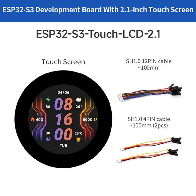 Exquisite-ESP32-S3 2,1-дюймовый емкостный сенсорный дисплей ESP32-S3 Макетная плата ESP32-S3 Плата разработки с 2,1-дюймовым дисплеем
Exquisite-ESP32-S3 2,1-дюймовый емкостный сенсорный дисплей ESP32-S3 Макетная плата ESP32-S3 Плата разработки с 2,1-дюймовым дисплеем