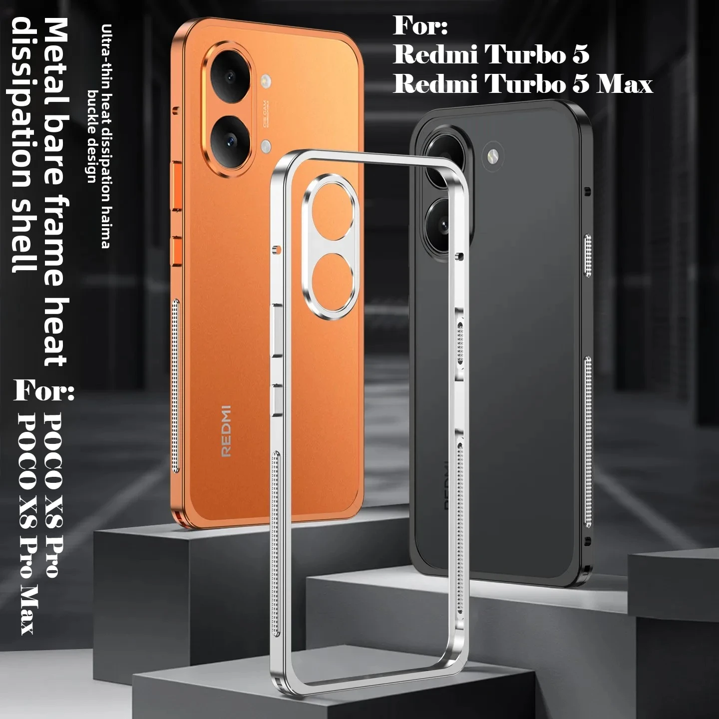 Ultra-thin Metal Frame Backless Snap-on Design Case For POCO X8 Pro Max Redmi Turbo 5Max Cooling Heat Dissipation Protect Cover
Ultra-thin Metal Frame Backless Snap-on Design Case For POCO X8 Pro Max Redmi Turbo 5Max Cooling Heat Dissipation Protect Cover