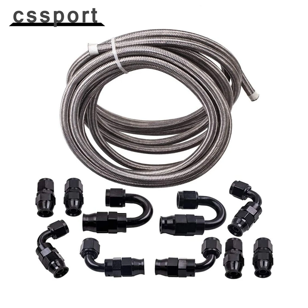 20FT AN6 3/8" Stainless Steel Braided CPE Fuel/Oil Hose Line & Fittings Kits
20FT AN6 3/8" Stainless Steel Braided CPE Fuel/Oil Hose Line & Fittings Kits