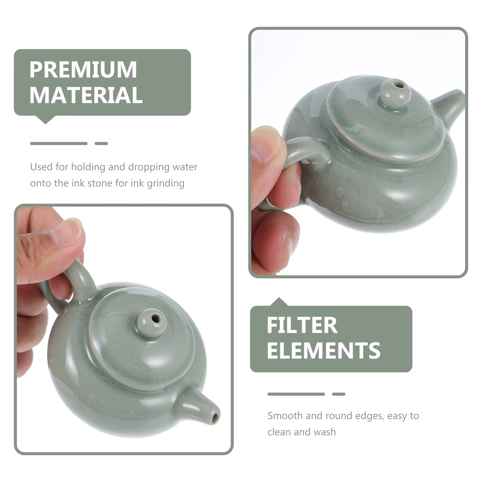 Teapot Shaped Dropper Ceramic Ink Container Calligraphy Art Supply Home Ceramic Ink Droplet Stationery Portable Gift
Teapot Shaped Dropper Ceramic Ink Container Calligraphy Art Supply Home Ceramic Ink Droplet Stationery Portable Gift