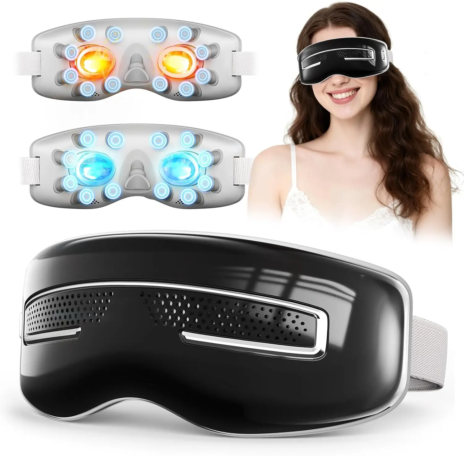 Smart Sleep Mask with Heat/Cooling, 4 Massage Modes for Migraines & Dry Eye Relief, Bluetooth Music Gift
Smart Sleep Mask with Heat/Cooling, 4 Massage Modes for Migraines & Dry Eye Relief, Bluetooth Music Gift