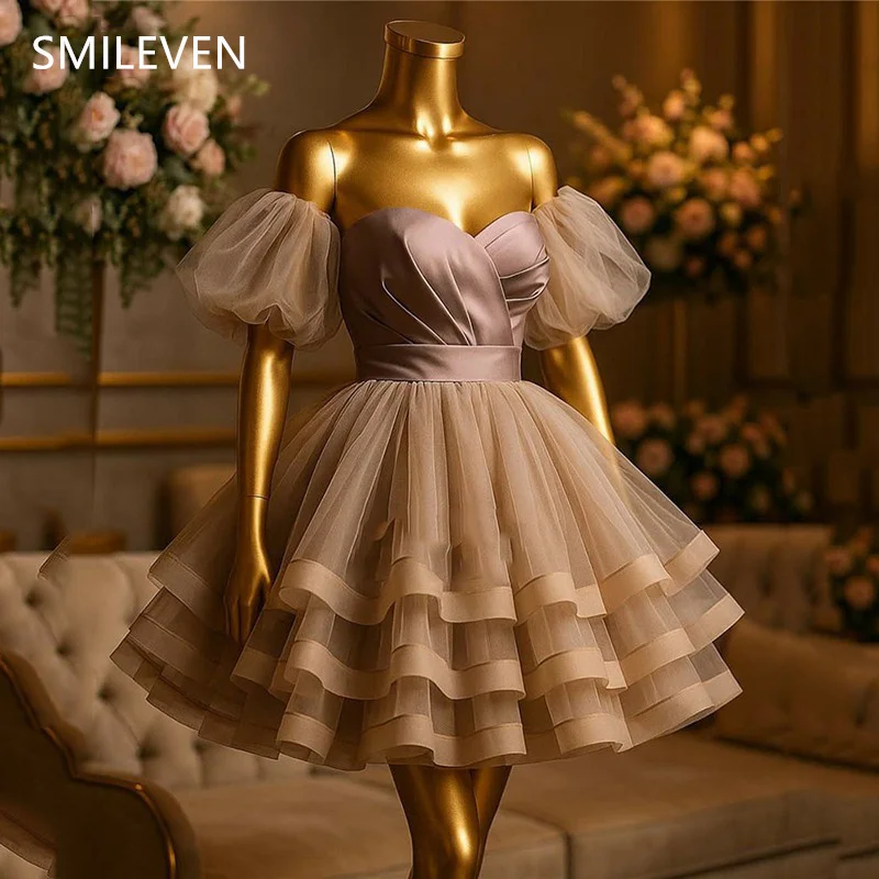 Smileven Stunning Off Shoulder A-line Luxury Short Evening Dress Sleeveless Sexy Prom Gowns Party Dress Customized 2025
Smileven Stunning Off Shoulder A-line Luxury Short Evening Dress Sleeveless Sexy Prom Gowns Party Dress Customized 2025