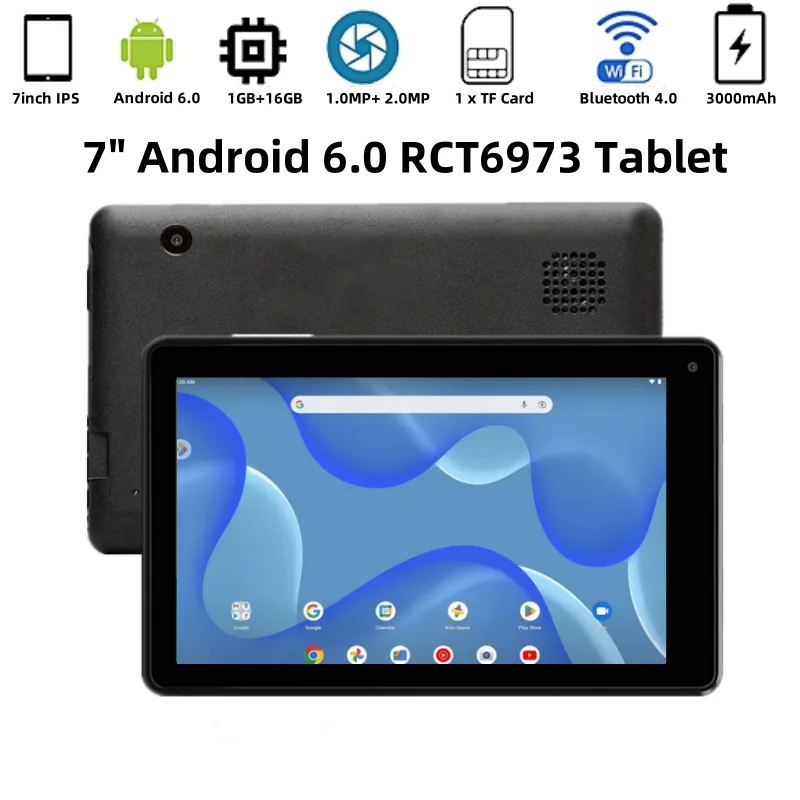 WholeSales 7" Android 6.0 RCT6973 Tablet For Kids Quad-Core 1GB RAM 16GB ROM 1024 x 600 Pixels Dual Camera WIFI Bluetooth 4.0
WholeSales 7" Android 6.0 RCT6973 Tablet For Kids Quad-Core 1GB RAM 16GB ROM 1024 x 600 Pixels Dual Camera WIFI Bluetooth 4.0