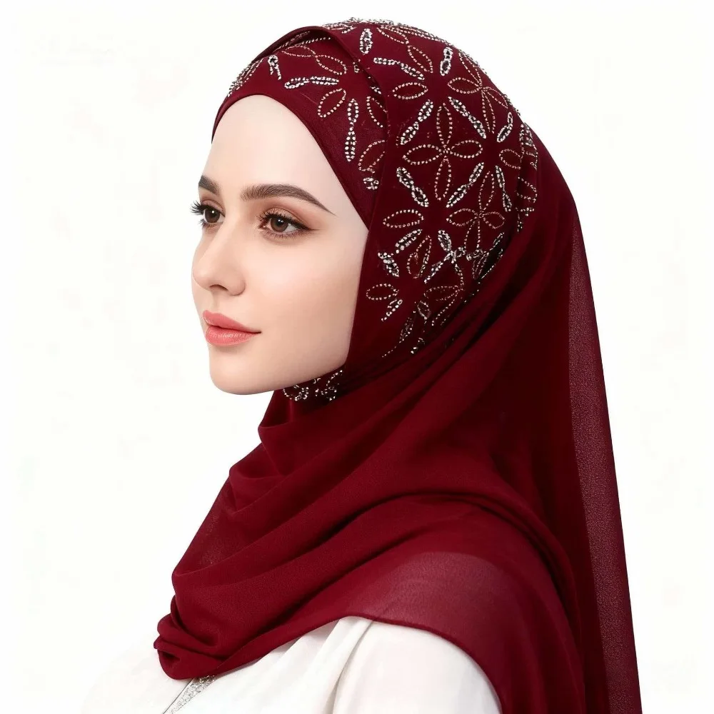 New Chiffon Muslim Instant Turban Solid Color Full Cover Islamic Crinkle Shawl Breathable Turbans Head
New Chiffon Muslim Instant Turban Solid Color Full Cover Islamic Crinkle Shawl Breathable Turbans Head