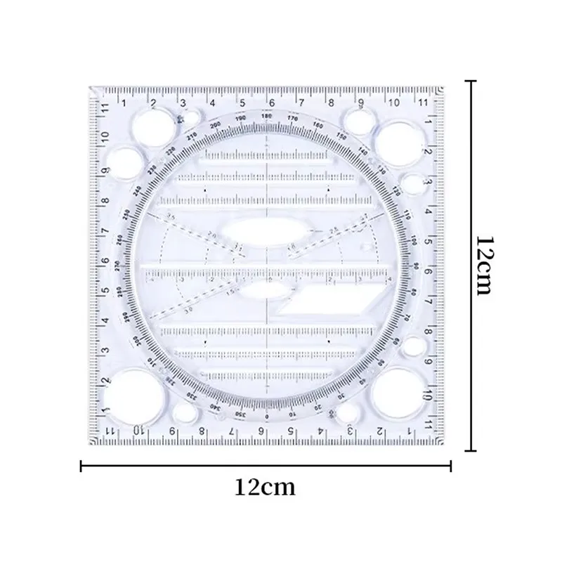 Multifunctional Drawing Ruler 360 Degree Angle and Circle Drawing Stencil Geometric Drawing Template Measuring Ruler
Multifunctional Drawing Ruler 360 Degree Angle and Circle Drawing Stencil Geometric Drawing Template Measuring Ruler