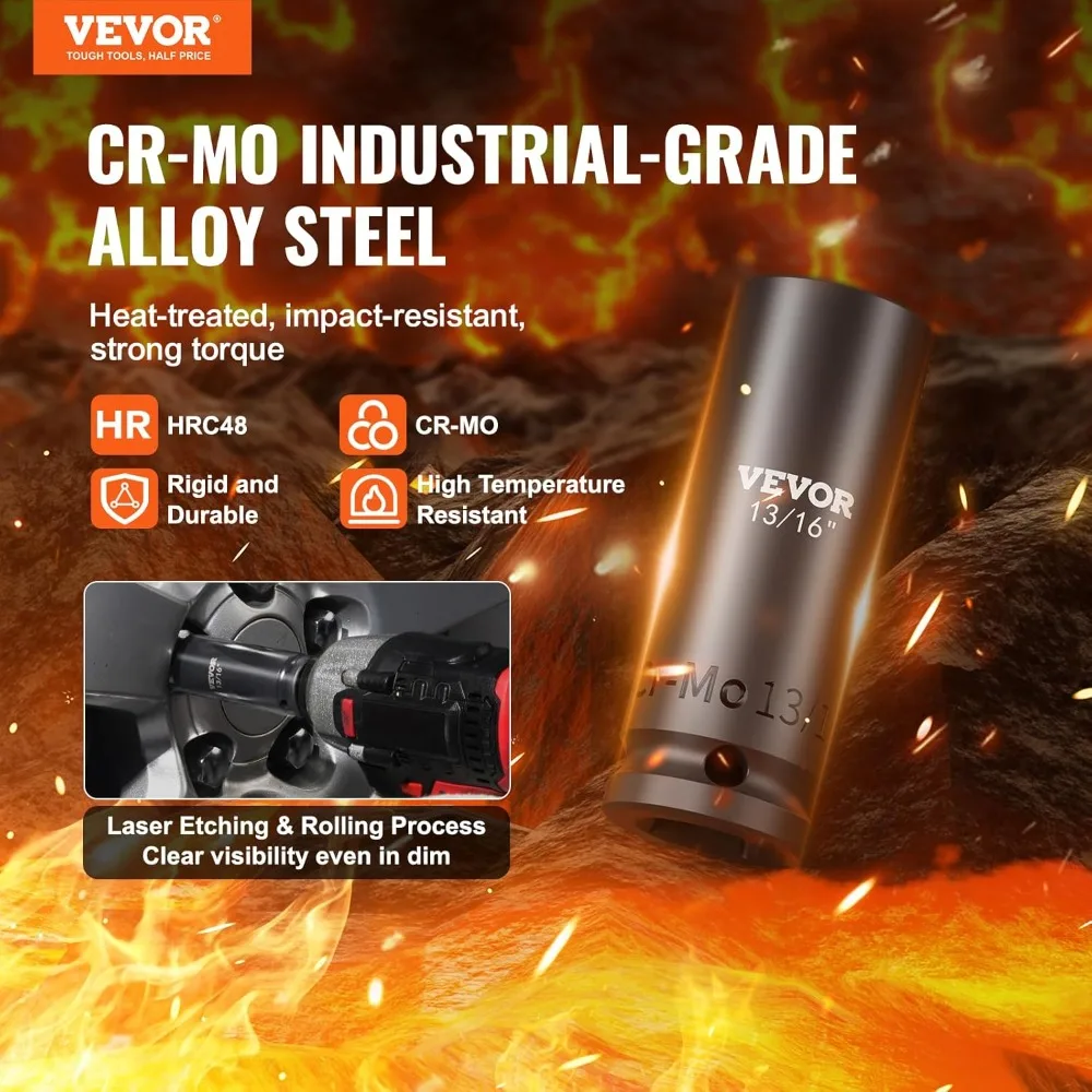 130-Piece Impact Socket Set 3/8" & 1/2" Drive SAE Metric Auto Repair Tool Kit with Case
130-Piece Impact Socket Set 3/8" & 1/2" Drive SAE Metric Auto Repair Tool Kit with Case